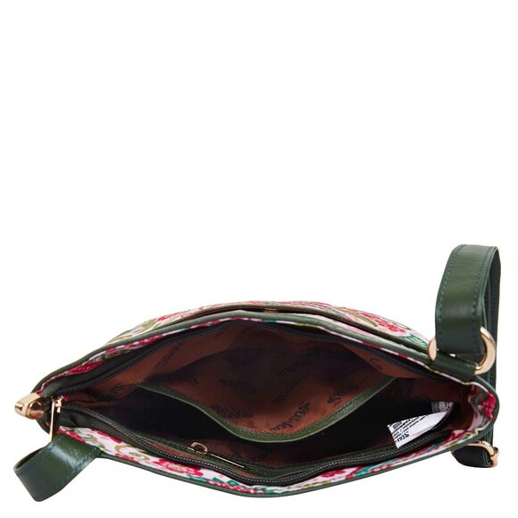 Paisley Printed Fabric Crossbody Sling Bag –Women Over the Shoulder Purse - Picture 6 of 9